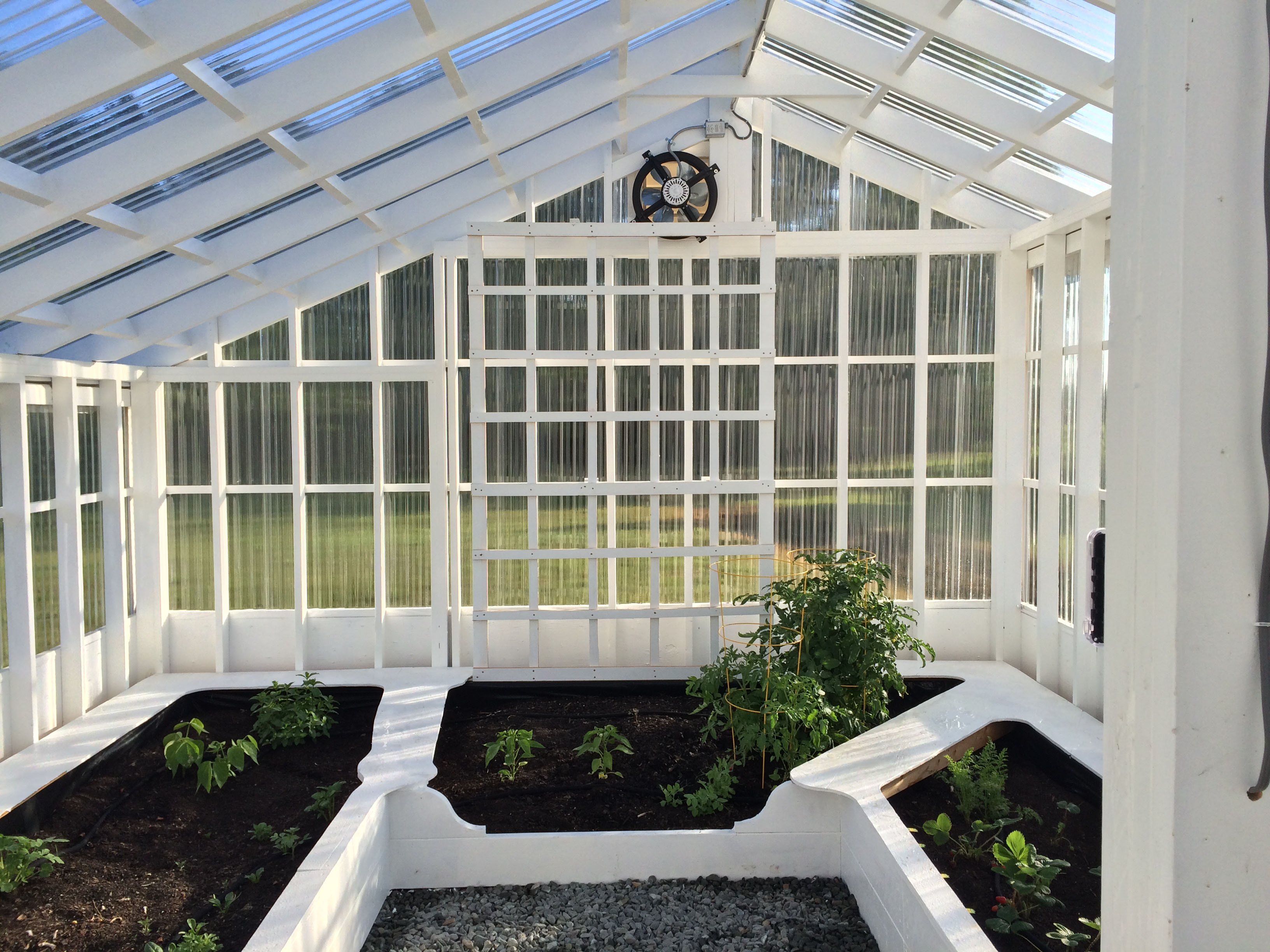 greenhouse with onduclair roofing
